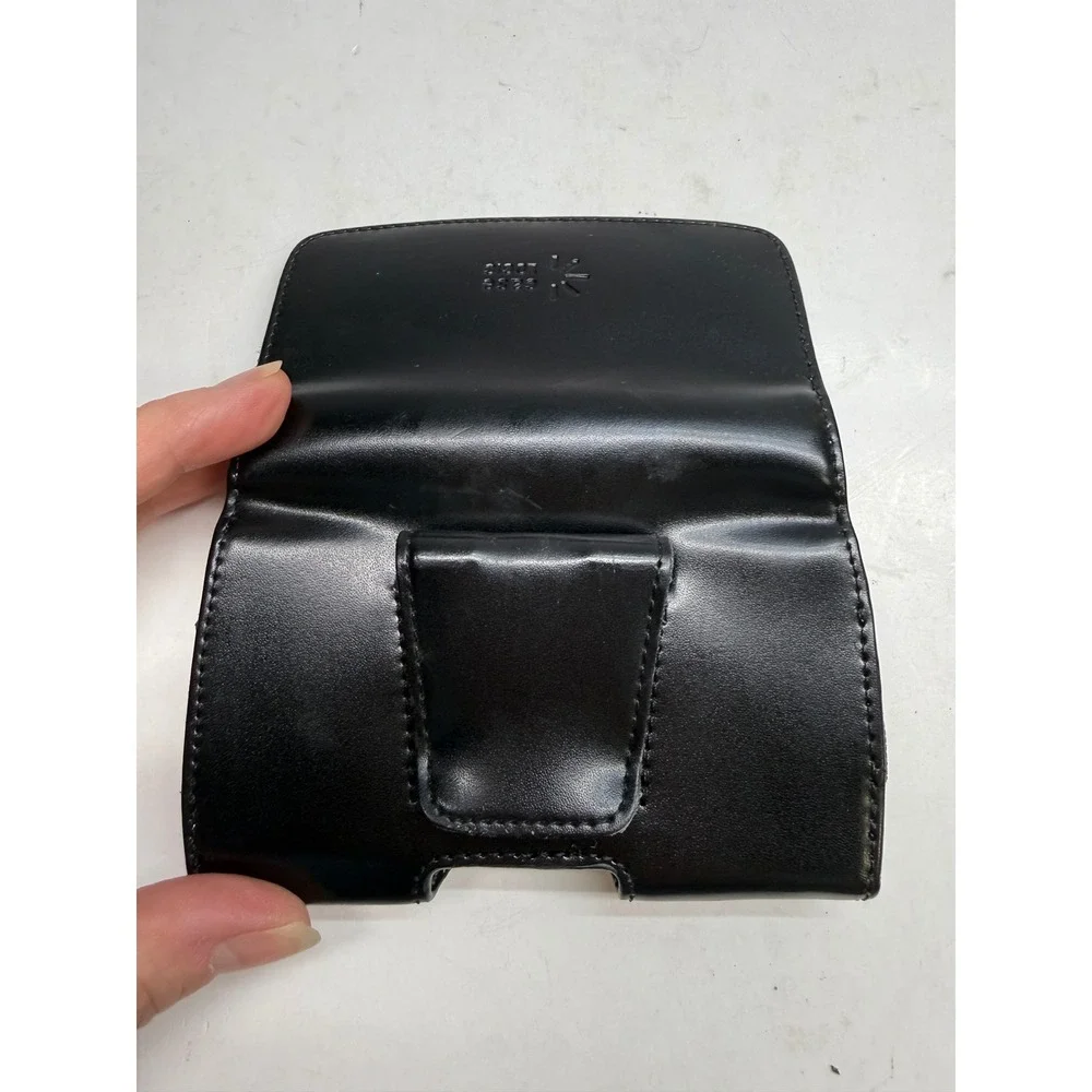 Case-Mate Black Leather Ballistic Nylon Universal Horizontal Phone Belt Holster